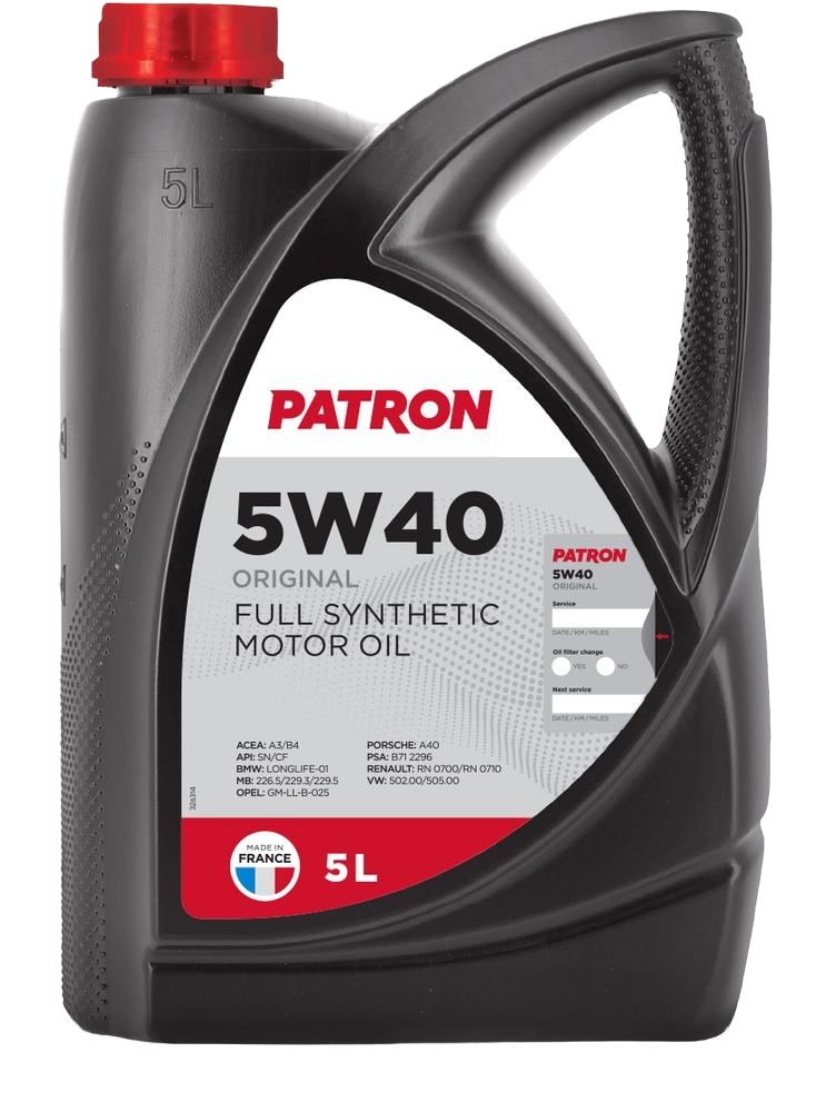 Моторное масло Patron ORIGINAL 5W40, 5л
